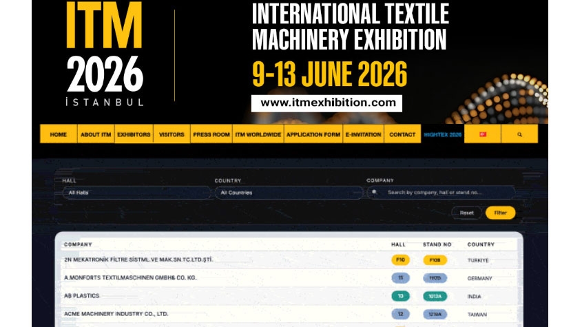 فهرست آنلاین شرکت کنندگان در نمایشگاه نساجی ITM2026  ترکیه